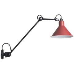DCW Editions La Lampe Gras N°304 L40 SW Lampada da parete conica con paralume rosso
