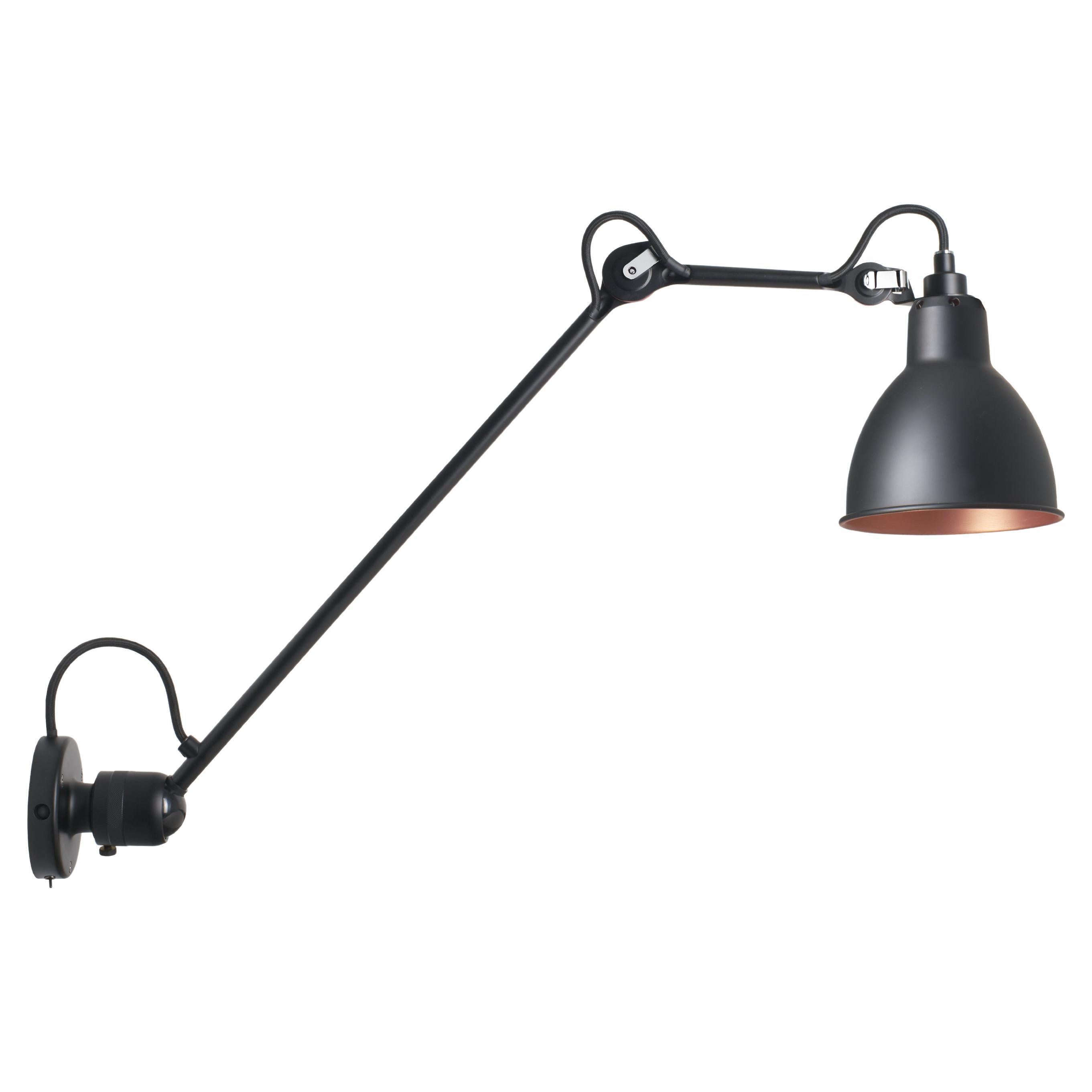 DCW Editions La Lampe Gras N°304 L40 SW Applique ronde à abat-jour en cuivre noir