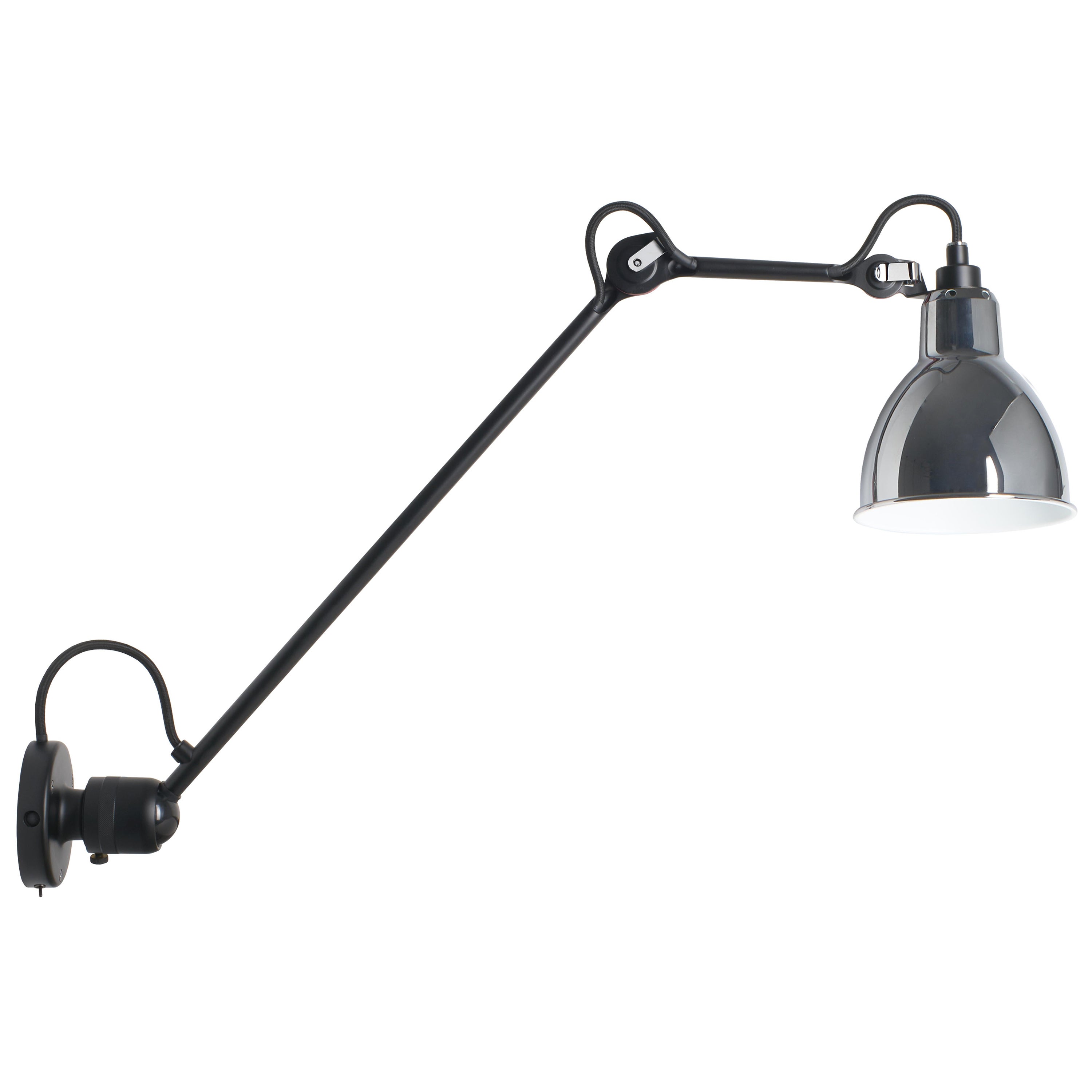 DCW Editions La Lampe Gras N°304 L40 SW Aplique Redondo Pantalla Cromo en venta
