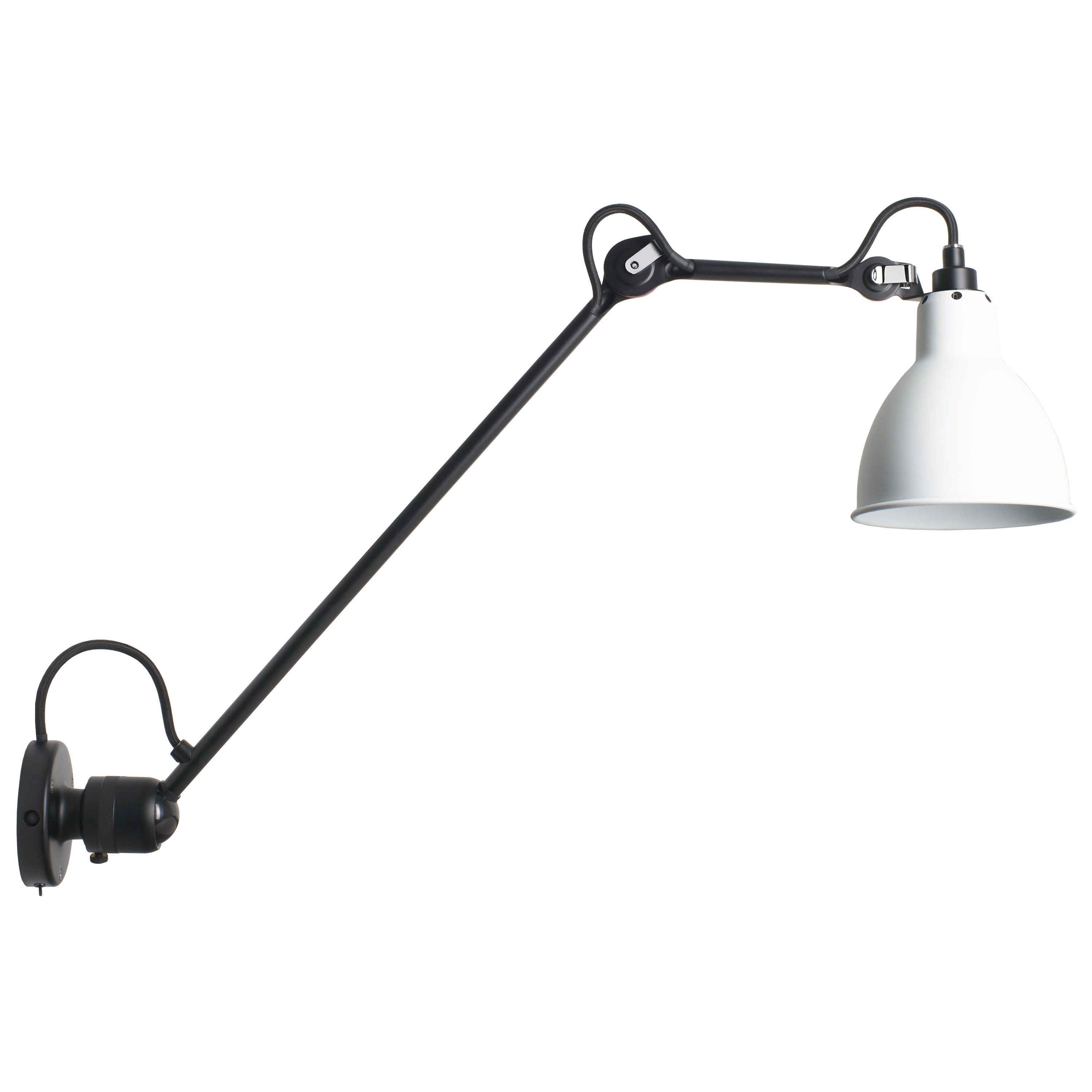DCW Editions La Lampe Gras N°304 L40 SW Aplique Redondo Pantalla Blanca