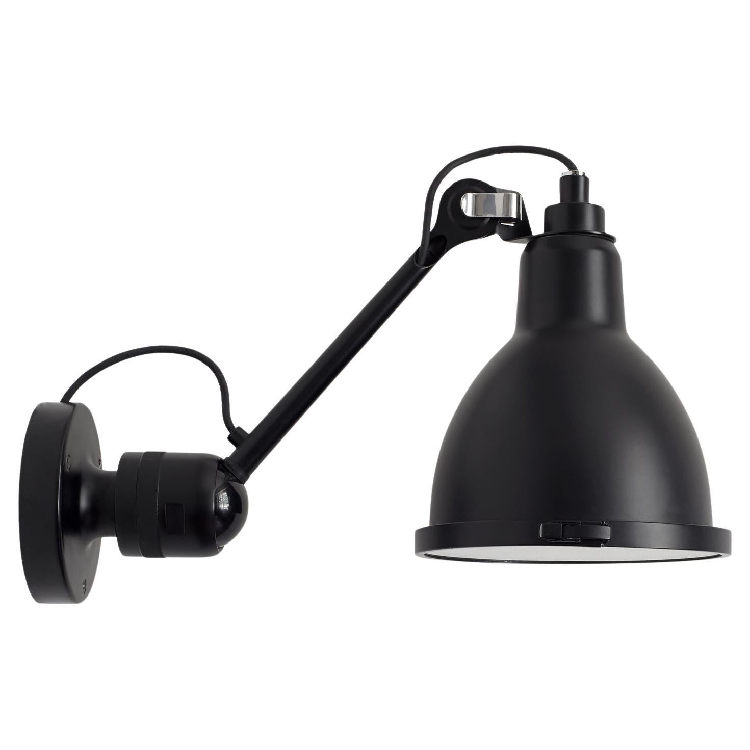 DCW Editions La Lampe Gras N°304 XL Lampe murale ronde à abat-jour noir