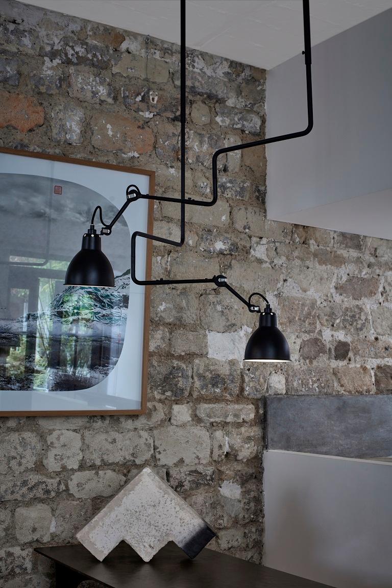 DCW Editions La Lampe Gras N°312 L Pendant Lamp in Black Arm and Red Shade In New Condition For Sale In Brooklyn, NY