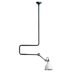 DCW Editions La Lampe Gras N°312 Lámpara Colgante con Extensión en Pantalla de Cobre Blanco