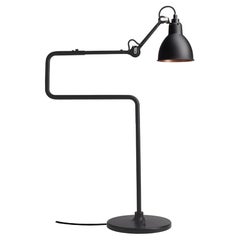 DCW Editions La Lampe Gras N°317 Table Lamp in Black Arm with Black Copper Shade