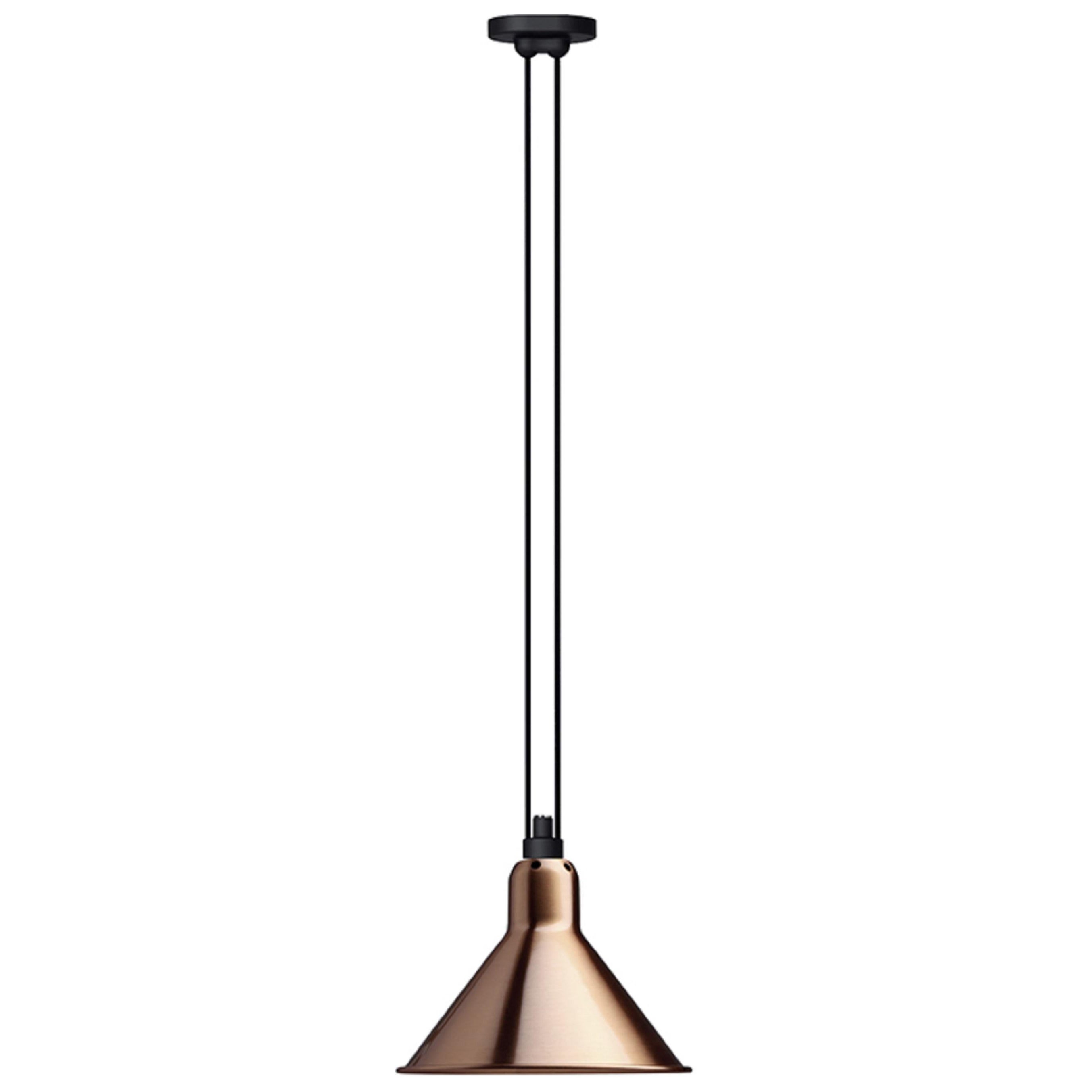 DCW Editions Les Acrobates N°322 Lámpara colgante cónica grande con pantalla de cobre