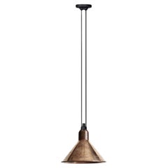 DCW Editions Les Acrobates N°322 Lámpara colgante cónica grande con pantalla de cobre crudo