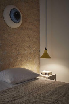 DCW Editions Les Acrobates N°322 Grande lampe suspendue conique avec abat-jour rouge