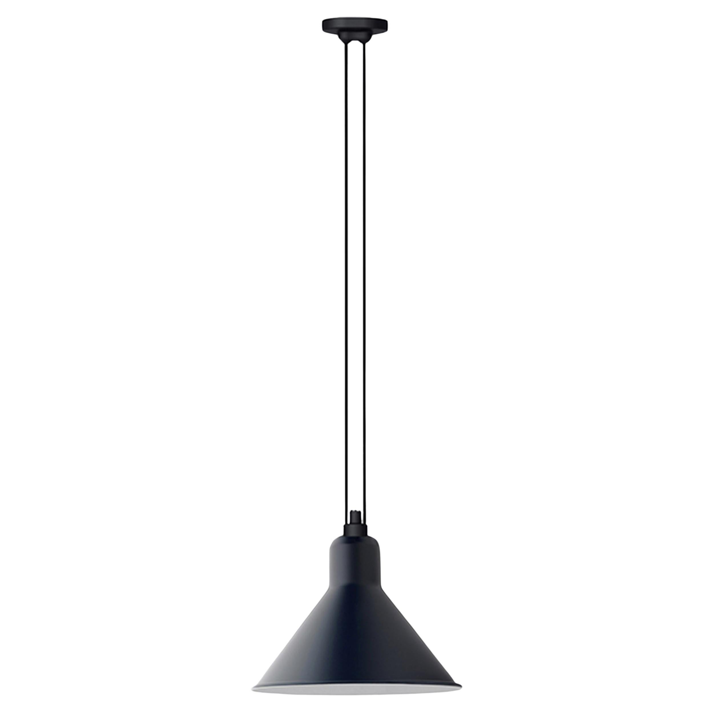 DCW Editions Les Acrobates N°322 XL Conic Pendant Lamp in Blue Shade For Sale
