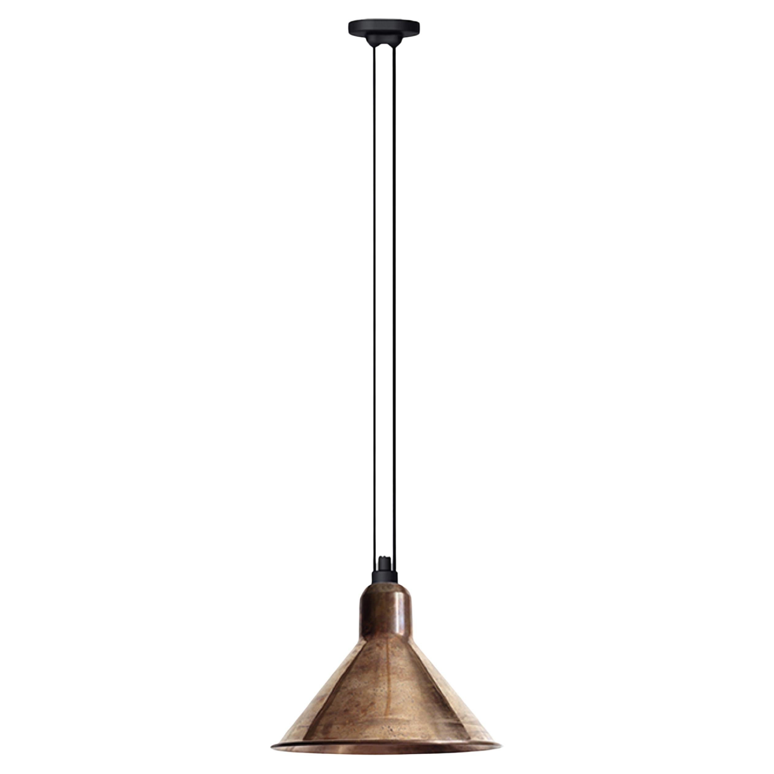 DCW Editions Les Acrobates N°322 Lámpara colgante cónica XL con pantalla de cobre crudo