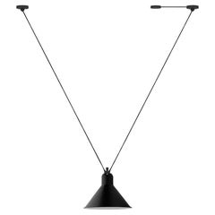 DCW Editions Les Acrobates N°323 AC1 AC2 Lámpara colgante cónica grande con pantalla negra