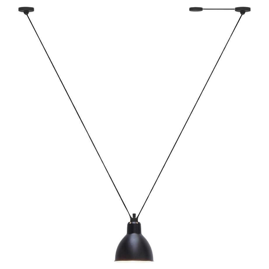 DCW Editions Les Acrobates N°323 AC1 AC2 Lámpara colgante redonda grande con pantalla negra