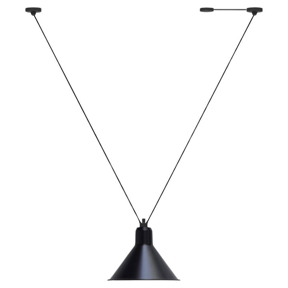 DCW Editions Les Acrobates N°323 AC1 AC2 XL Lámpara colgante cónica con pantalla negra