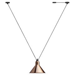 DCW Editions Les Acrobates N°323 AC1AC2 Lámpara colgante cónica grande con pantalla de cobre