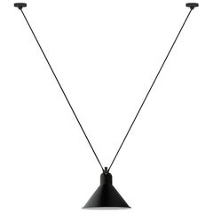 DCW Editions Les Acrobates N°323 Lámpara colgante cónica grande con pantalla negra