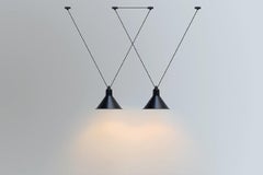 DCW Editions Les Acrobates N°323 Grande lampe à suspension conique avec abat-jour jaune