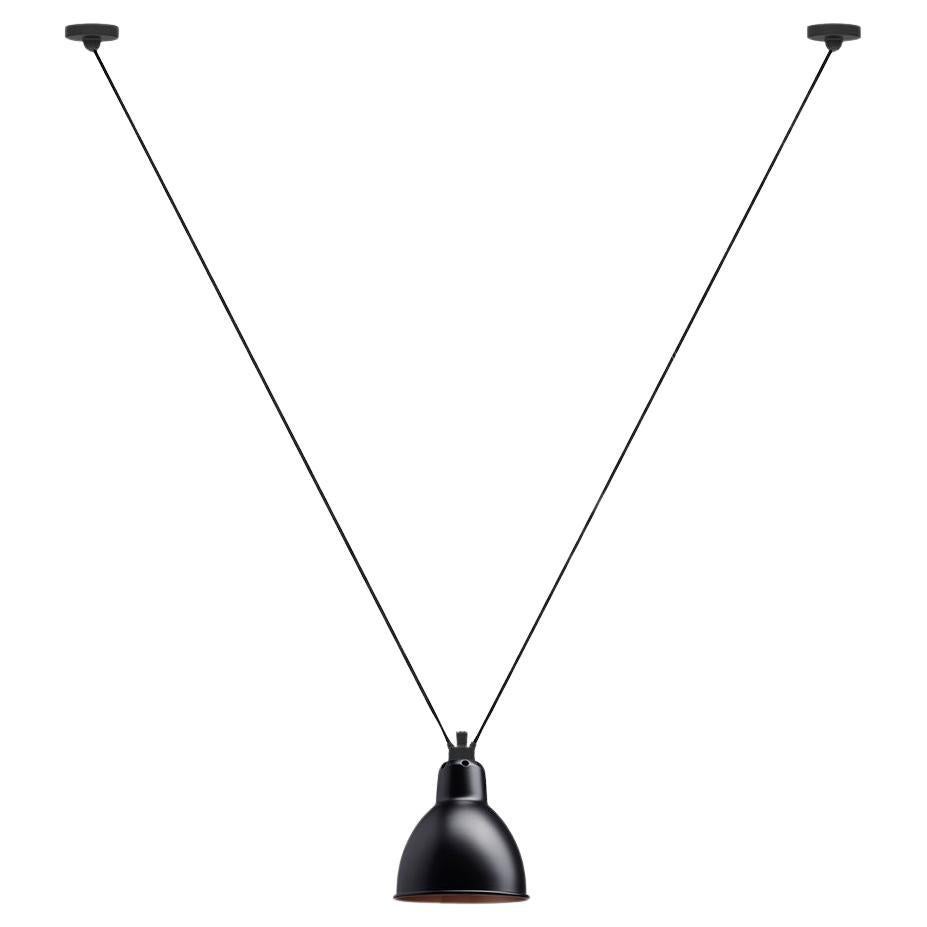 DCW Editions Les Acrobates N°323 Lámpara colgante redonda grande con pantalla de cobre negro