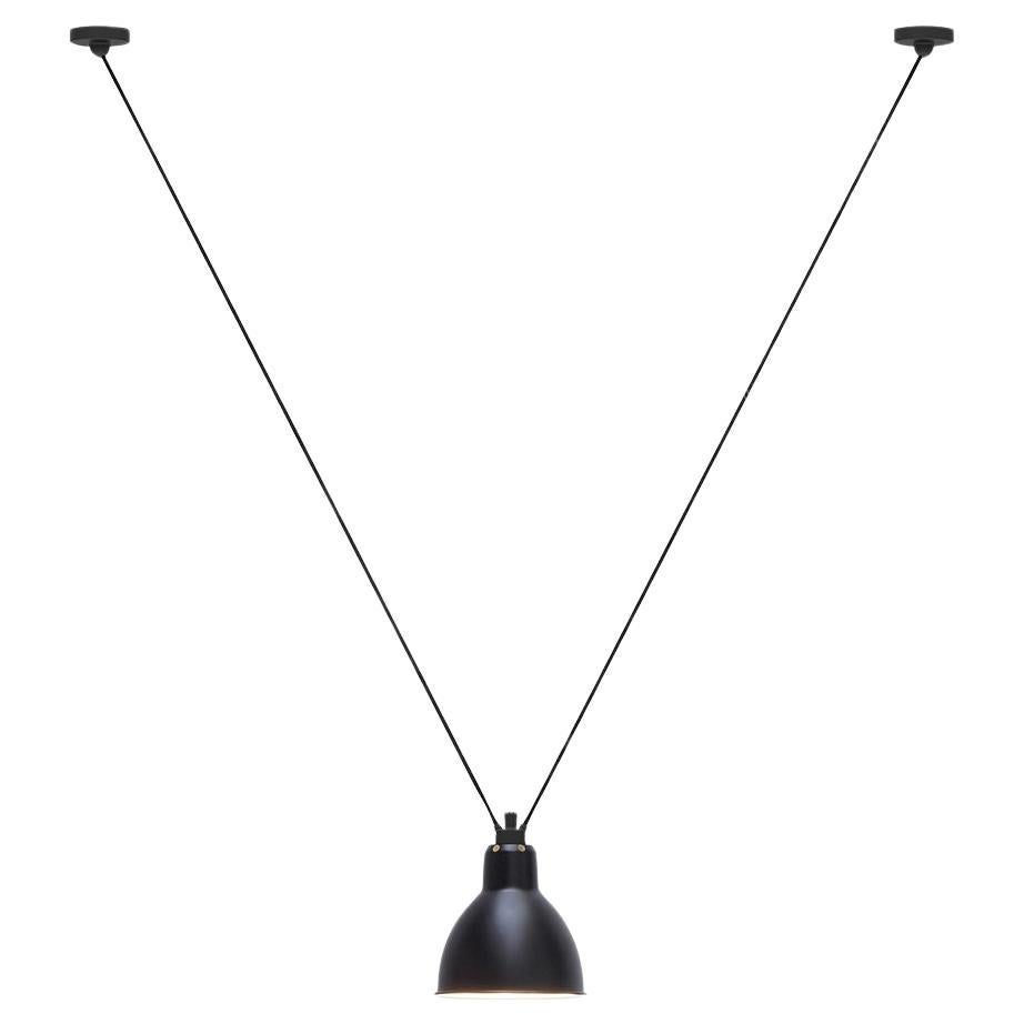 DCW Editions Les Acrobates N°323 Lámpara colgante redonda grande con pantalla negra