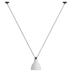 DCW Editions Les Acrobates N°323 Grande lampe suspendue ronde avec abat-jour en verre dépoli