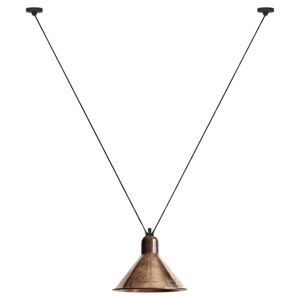 DCW Editions Les Acrobates N°323 Lámpara colgante cónica XL con pantalla de cobre crudo