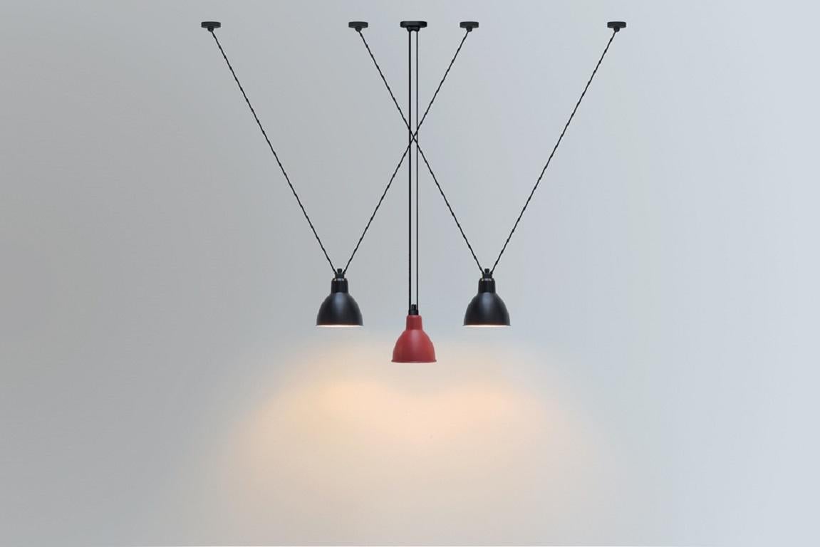 DCW Editions Les Acrobates N°323 XL Round Pendant Lamp in Red Shade For Sale 1