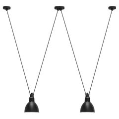 DCW Editions Les Acrobates N°324 Large Round Pendant Lamp in Black Shade