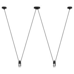 DCW Editions Les Acrobates N°324 Lampe suspendue avec bras noir et sans abat-jour