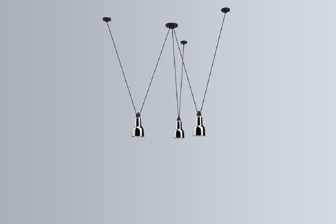 DCW Editions Les Acrobates N°325 Large Round Pendant Lamp in Black Shade In New Condition For Sale In Brooklyn, NY
