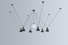 DCW Editions Les Acrobates N°327 L Round Pendant Lamp in Black & Glassball 250