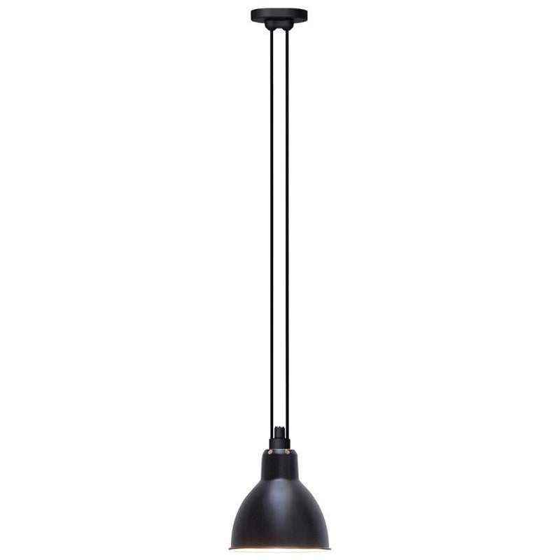 DCW Editions Les Acrobates Nº322 Lámpara colgante redonda grande con pantalla negra