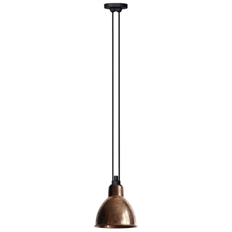 DCW Editions Les Acrobates Nº322 Lámpara colgante redonda grande con pantalla de cobre crudo en venta