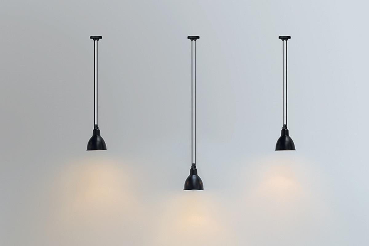DCW Editions Les Acrobates Nº322 XL Round Pendant Lamp in Black Shade In New Condition For Sale In Brooklyn, NY