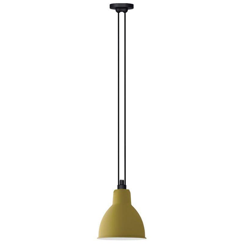 DCW Editions Les Acrobates Nº322 Lampe à suspension ronde XL avec abat-jour jaune