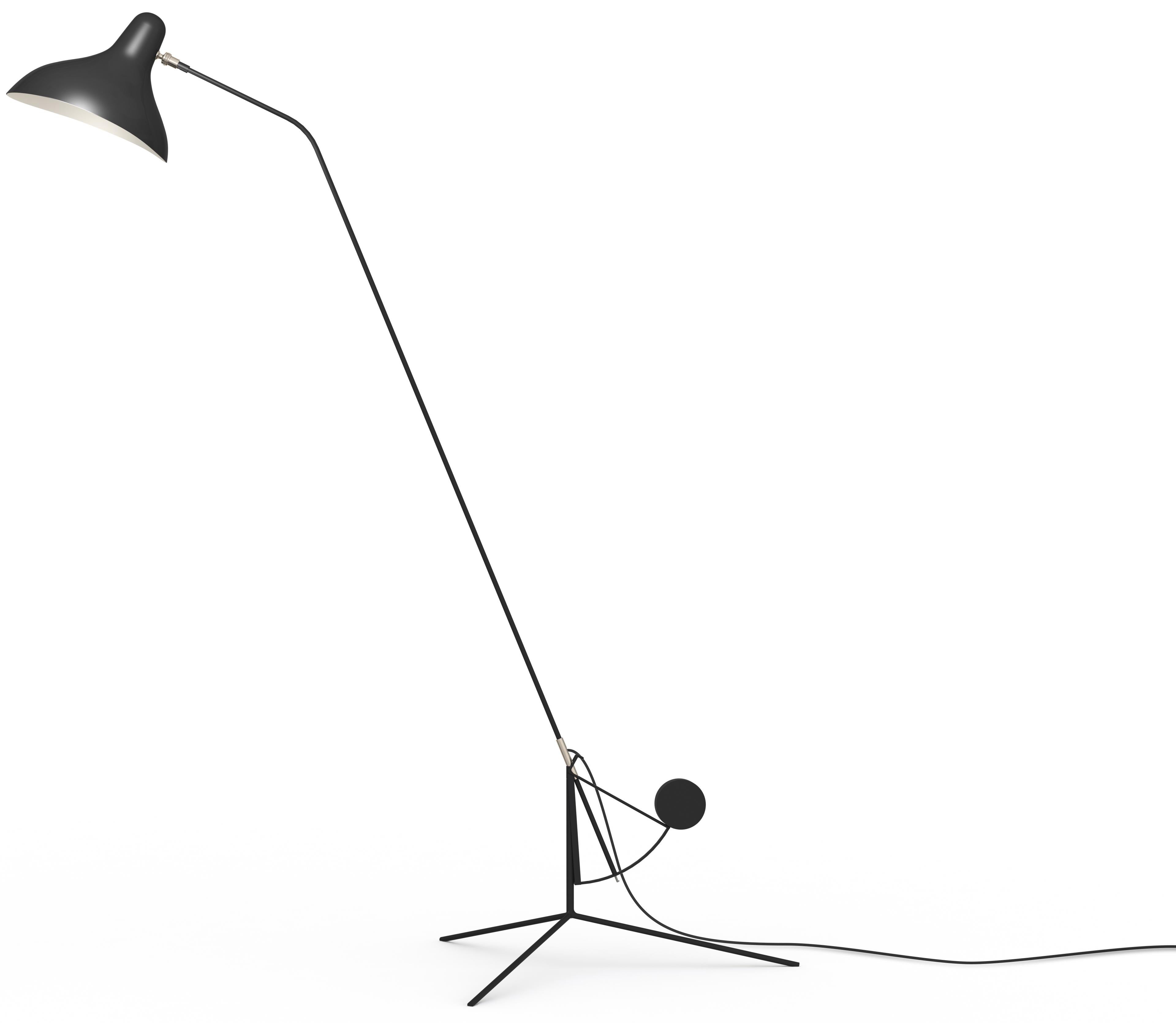 DCW Editions Mantis BS1 Floor Lamp in Black Steel and Aluminum by Bernard Schottlander
 
 The BS1 is like a manifesto of the Mantis collection. So elegant, of great finesse, this floor lamp defies the loies of weightlessness.
 
 Bernard Schottlander