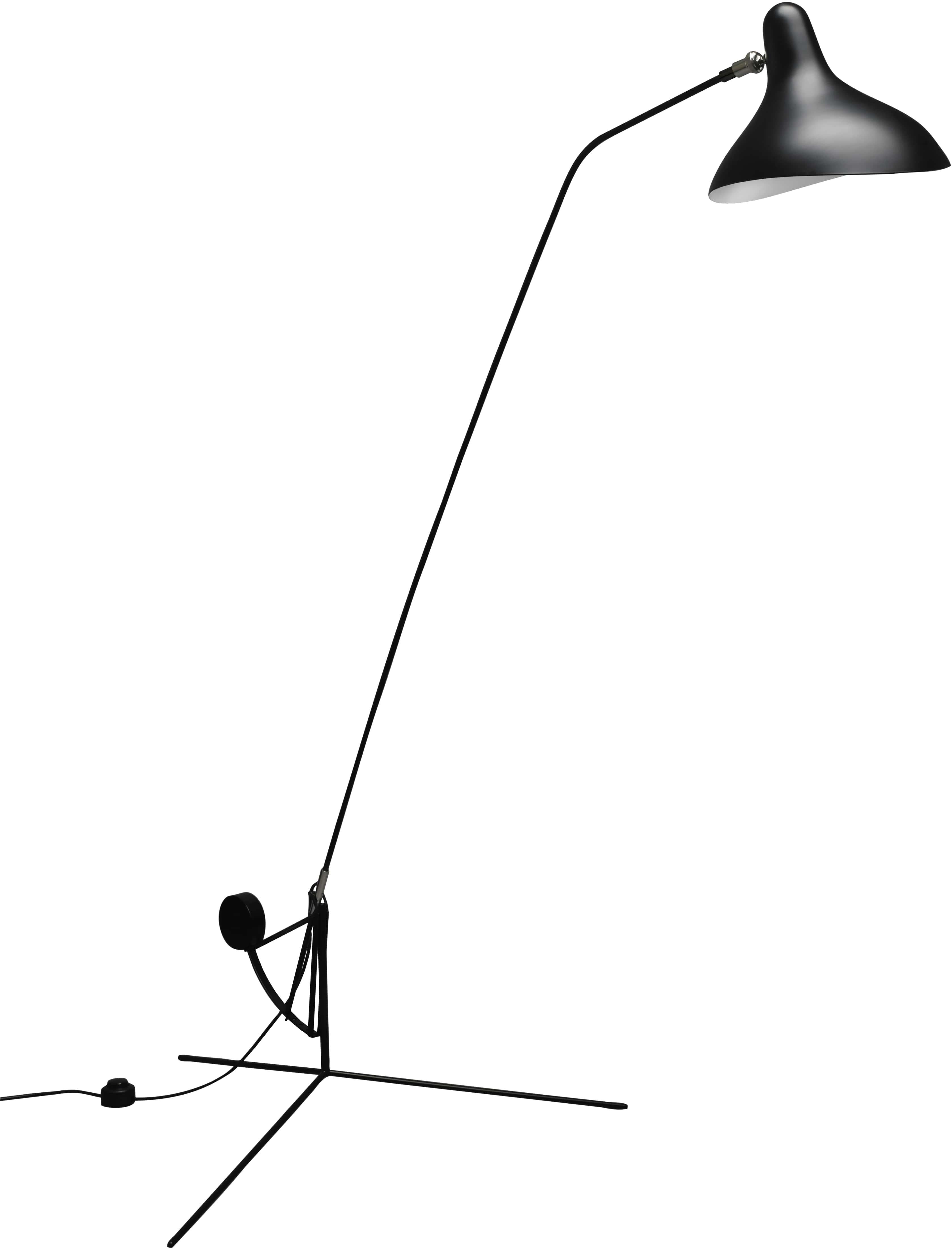 DCW Editions Mantis BS1 Floor Lamp in Black Steel and Aluminum In New Condition For Sale In Brooklyn, NY