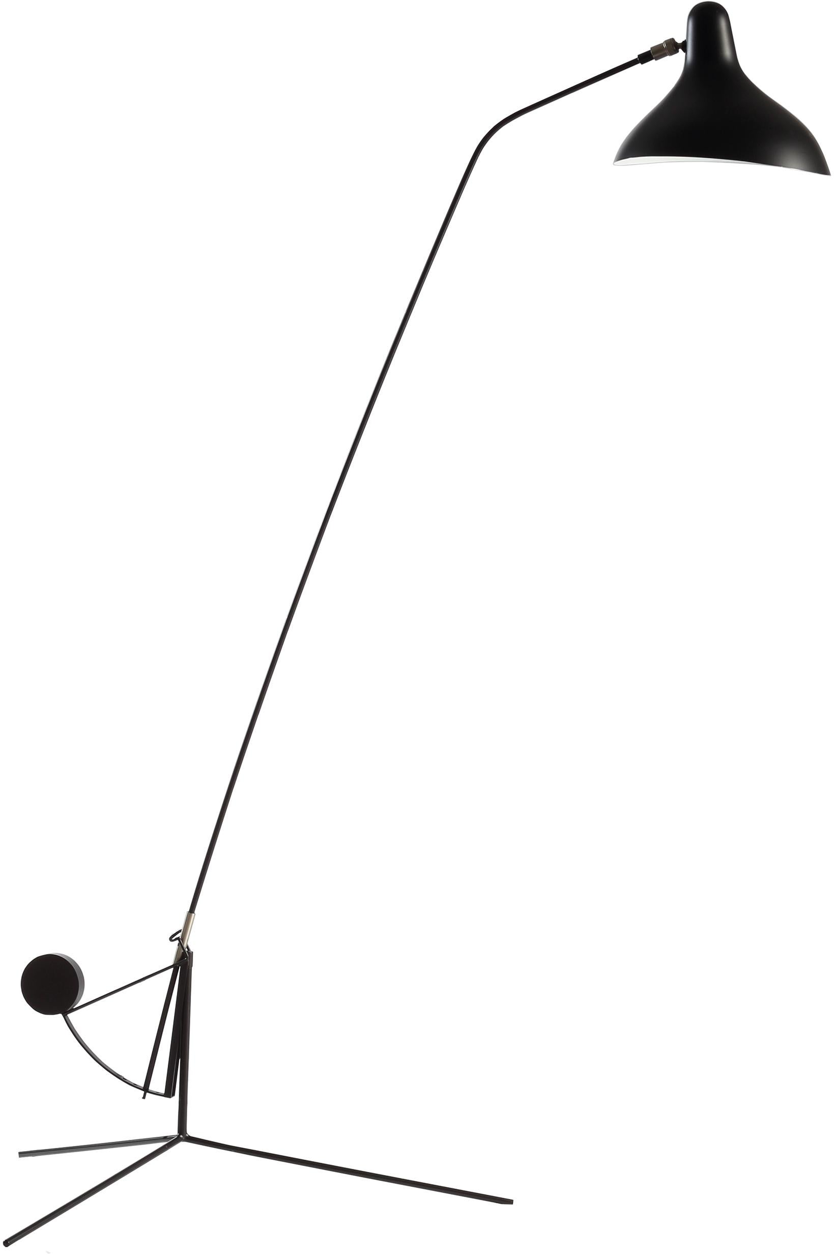 DCW Editions Mantis BS1 Floor Lamp in Black Steel and Aluminum For Sale 1