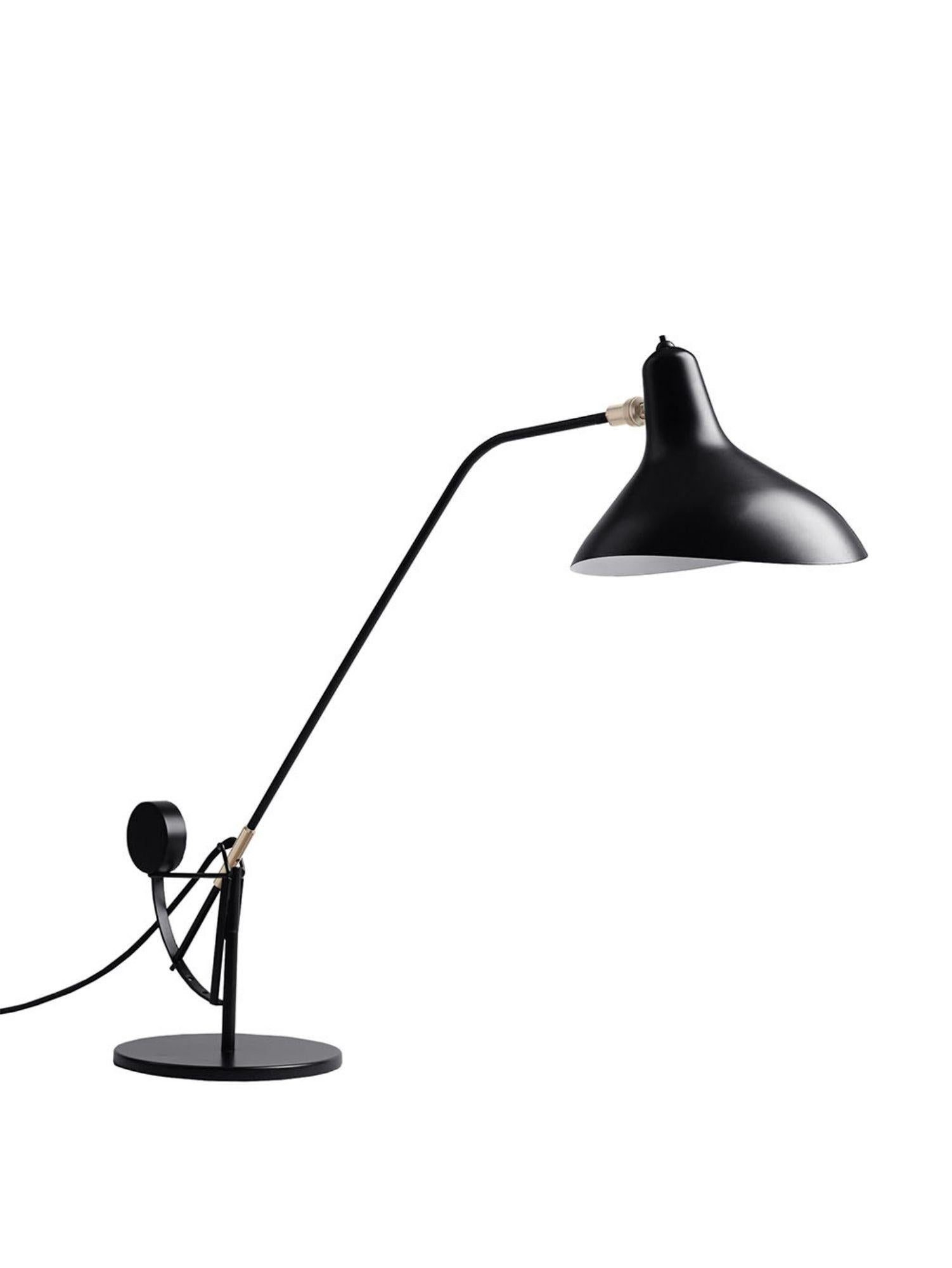 Contemporary DCW Editions Mantis BS3 Table Lamp in Black Steel and Aluminum For Sale