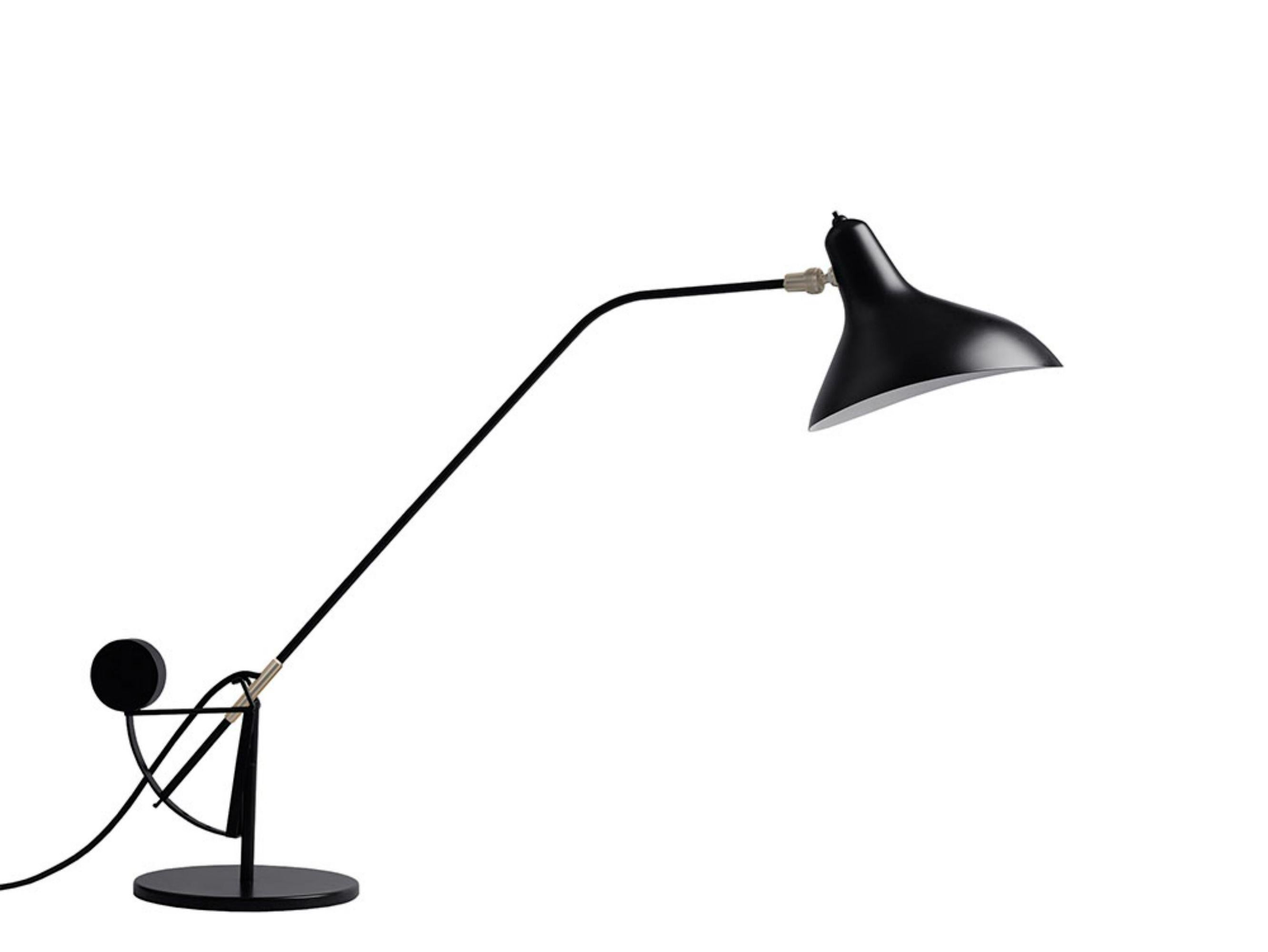 Acier DCW Editions Lampe à poser Mantis BS3 en acier noir et aluminium en vente
