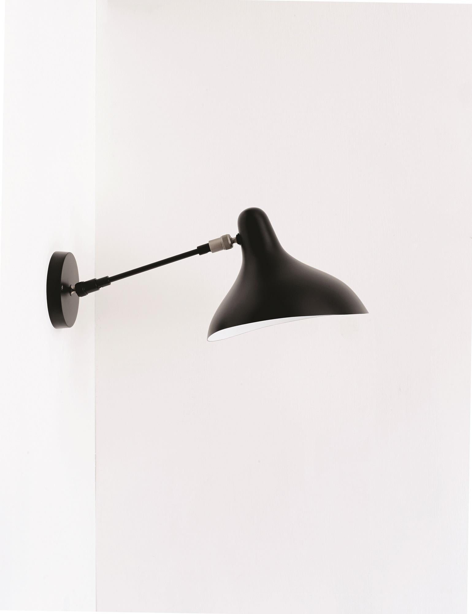 DCW Editions Lampe murale Mantis BS5 SW en acier noir et aluminium en vente 1