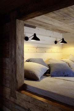 Lampe murale Mantis BS5 SW éditions DCW en acier blanc et aluminium