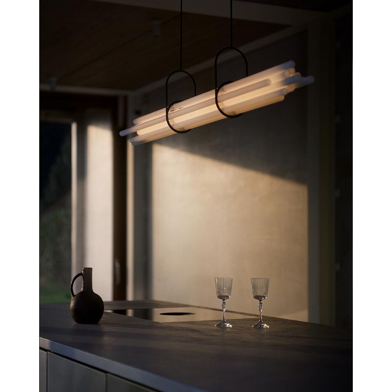 DCW Editions NL12 Pendant Lamp in Black Glass and Aluminum by Sebastian Summa For Sale 8