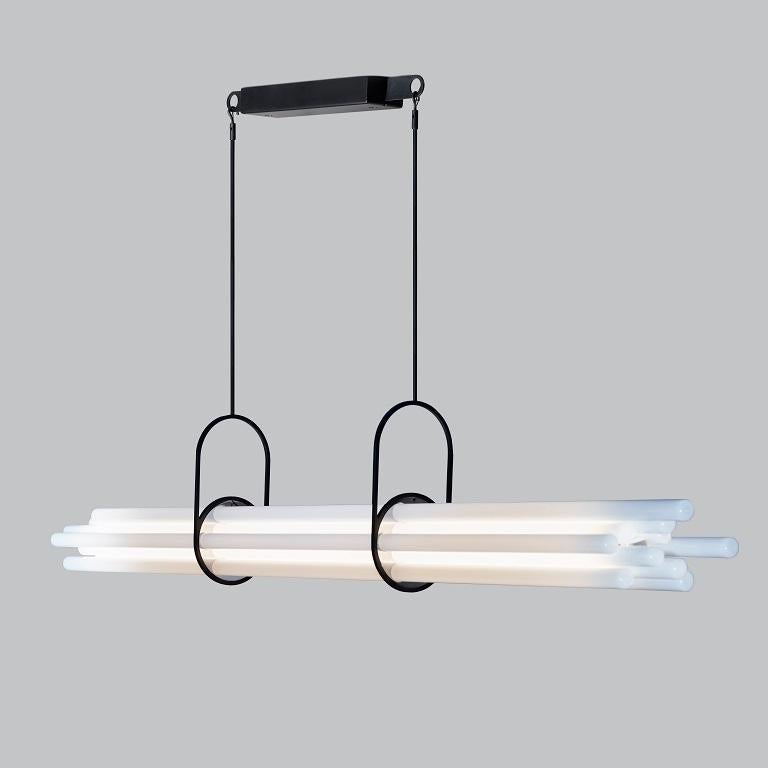 DCW Editions NL12 Lampe suspendue en verre noir et aluminium par Sebastian Summa Neuf - En vente à Brooklyn, NY