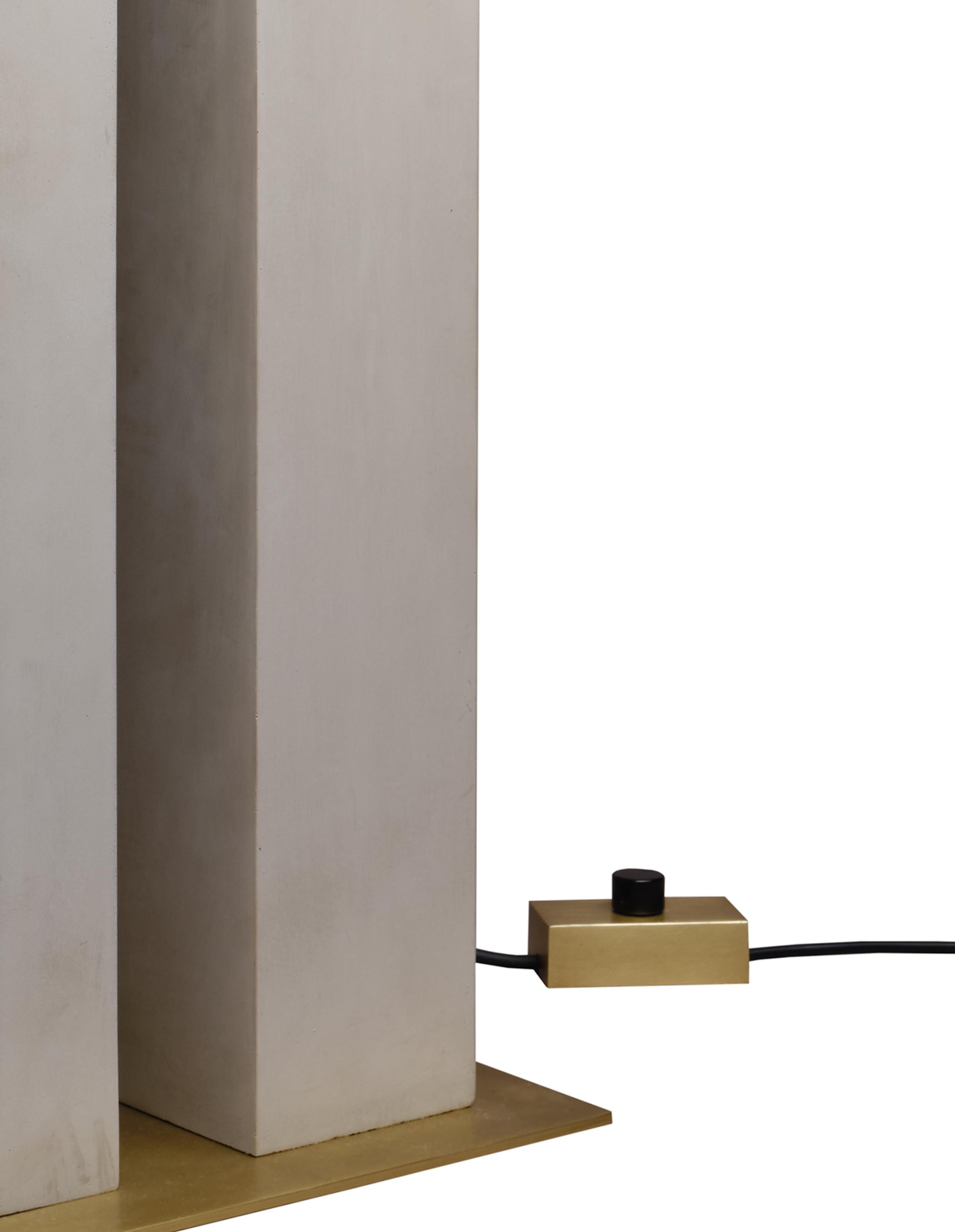DCW Editions Pi Table Lamp in Gold Concrete & Steel by Clément Cauvet For Sale 1