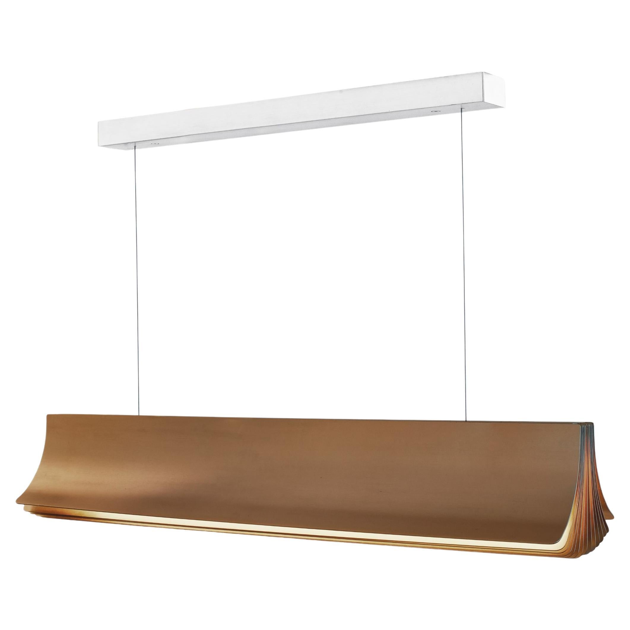 Lampada a sospensione DCW Editions Respiro 900 in alluminio anodizzato oro-oro