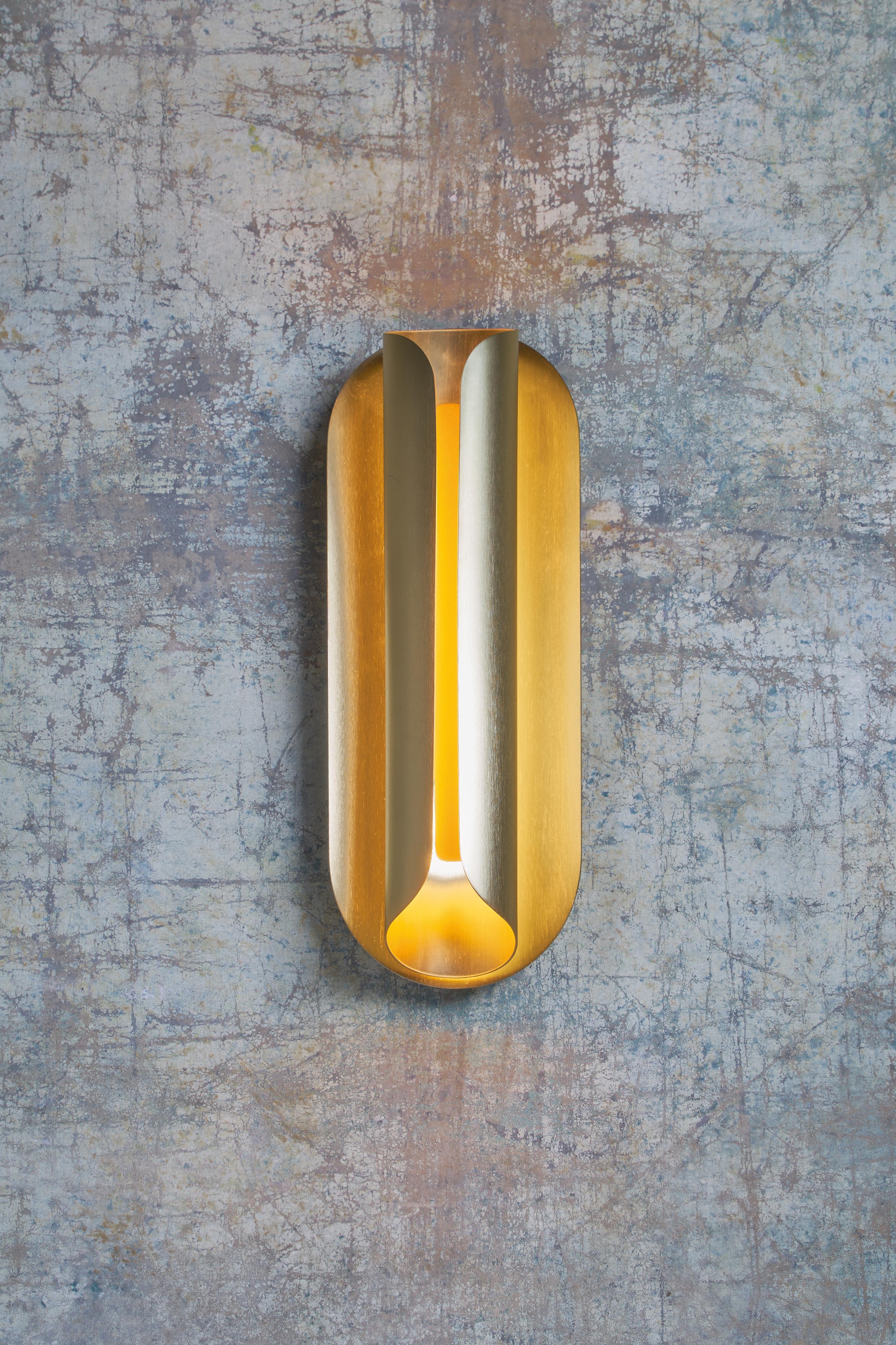 Contemporary DCW Editions Rosalie Wall Lamp in Gold Aluminium by Julie Fuillet For Sale