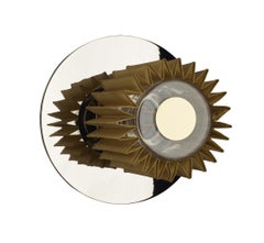DCW Editions Small In The Sun Wall Lamp in Silver Steel Body with Gold Mesh