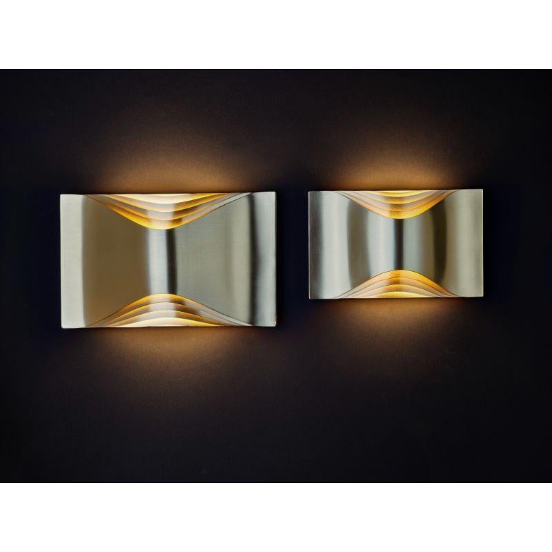 DCW Editions Small Respiro Wall Lamp in Aluminium/ Gold Finish by Philippe Nigro For Sale 5