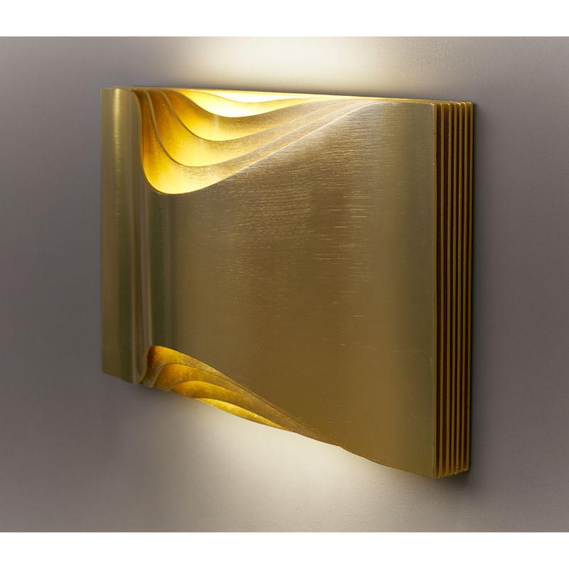 Aluminum DCW Editions Small Respiro Wall Lamp in Aluminium/ Gold Finish by Philippe Nigro For Sale