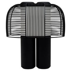 Lampada da tavolo Yasuke di DCW Editions in acciaio nero e alluminio