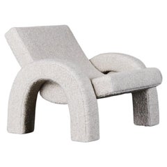 "Arco" Lounge Chair Boucle Grey