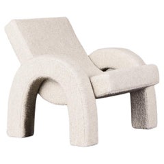 "Arco" Lounge Chair Boucle White by Dusty Deco